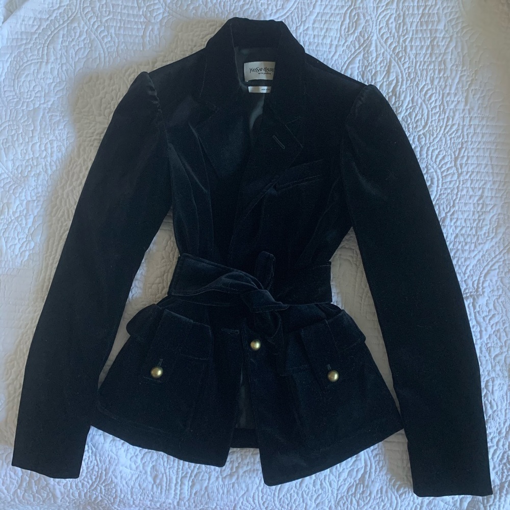 Yves Saint Laurent Blazer Velvet Vintage